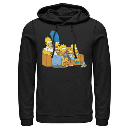 Men's The Simpsons Classic Family Couch Pull Over Hoodie : Target