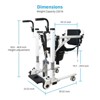 Acekool Adjustable Height Patient Lift Transfer Chair - 3 of 4