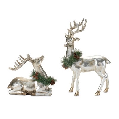 Holiday Deer (Set of 2) 7"H, 13.5"H