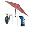 CAVINAS 9 FT Windproof Beach Umbrella, Deck Umbrella, Waterproof Outdoor Shade for Poolside, Terrace, Garden, without Base - 4 of 4
