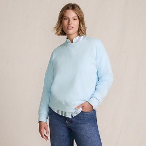 Lands' End Women's Serious Sweats Relaxed Long Sleeve Crew Neck Sweatshirt - 1 of 4