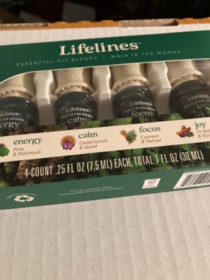 Lifelines Essential Oil Blend 2-Pack, Walk in The Woods: Calm & Focus Oils  for Essential Oil Diffuser, 100% Pure Essential Oils & Sustainably Sourced