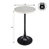 JONATHAN Y Nysha 25" Modern Bohemian Metal/Resin Inlay Top End Table - 4 of 4