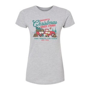 Women's - Peanuts - Tree Farm Fitted Graphic T-Shirt - 1 of 3