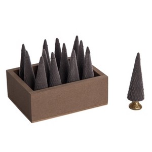 Transpac Resin Mini Flocked Grey Tree Decorative Object 12 Inch Tabletop Sculpture Christmas Indoor Use Gift Giving and Hostess Gifts Easy Care Spot - 1 of 1