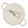 Bloomhouse 7 Qt Cast Iron Dutch Oven W/ Embossed Lid, European Enamel, & Walnut Wood Trivet - 4 of 4