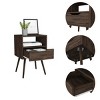 INFURNIC Nightstands Modern Nightstand Superior Top with One Drawer and Open Shelf Four Legs for Bedroom Storage, Brown, 13.8"*15.8"*24.8" - 3 of 4