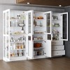 Famapy Combo Glass Doors Display Cabinet Bookshelf Organizer Pantry - 3 of 4