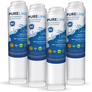 PureLine GE GSWF Refrigerator Water Filter Replacement, Also Compatible with Kenmore 46-9914, 9914, 469914, GSWFDS, AP3418061 (4 Pack) - 1 of 4