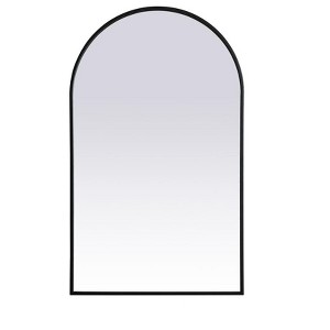 Elegant Lighting Metal Frame Arch Mirror 24x40 Inch in Black - 1 of 4