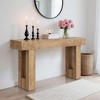63" Narrow Console Table with Storage & Open Shelves, Minimalist Vintage Sofa Table for Hallway, Living Room, Foyer, Bedroom - 2 of 4