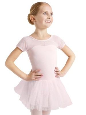 Capezio Girls Flutter Sleeve Ballet Dress - Perfect For Dance Class & Performance