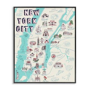 Stupell Industries New York City Tourist Attractions Framed Giclee Art - 1 of 4