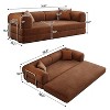 QingMoon Convertible Floor Sofa Bed, with Pillow Back Support Armrest, Corduroy fabric, Comfy Foldable Sofa Bed, ,for Living Room,Bedroom - 3 of 4