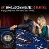 VEVOR 10 Player Foldable Poker Table with Padded Rails and Stainless Steel Cup Holders,84" Oval Casino Leisure Table - 3 of 4