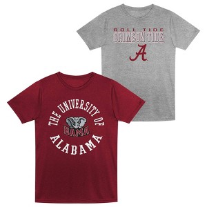 NCAA Alabama Crimson Tide Toddler Boys' 2pk T-Shirt - 1 of 3
