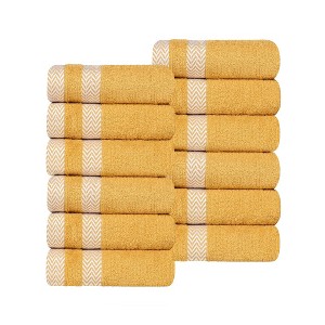 Cotton Medium Weight Face Towel Washcloth Set of 12 by Blue Nile Mills - 1 of 4