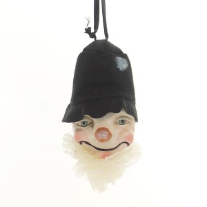 5.0 Inch Top Hat Snowman Head Ornament Tree Ornaments - 1 of 2