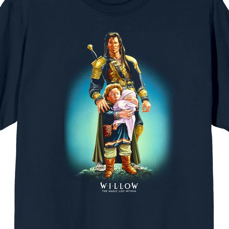 Willow (1988) Willow Character Image Men's Navy Blue Graphic Tee, 2 of 4