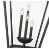 Talbot Outdoor Pendant Light - Black Steel, 4 Bulbs, Dimmable, Wet Rated, 19.5" x 36.75" - 4 of 4