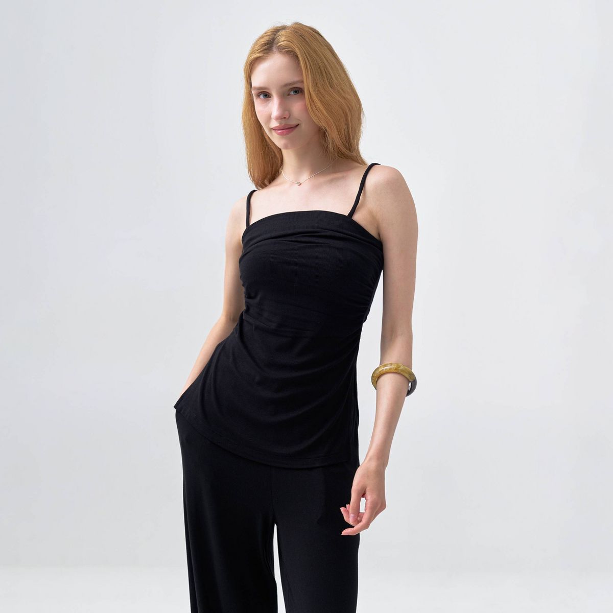 Women's Ribbed Ruched Tank Top - A New Day™ - thumbnail 7