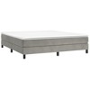 vidaXL Box Spring Bed Frame Light Gray 72 in.x83.9 in. California King Velvet - 3 of 4