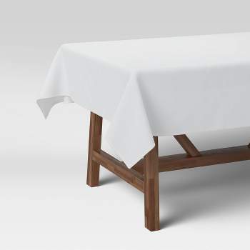 104" x 60" Solid Tablecloth White - Threshold™