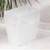 Small Rectangular Bathroom Trash Cans - Set of 4 - Frost - Made in USA - 3 of 4