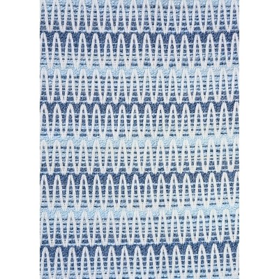 Summer Twist Blue 20x20 Indoor Outdoor Woven Pillow