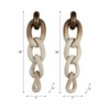 Decorative Resin Chain Link Wall Sculpture Set - 28" Hanging Art - Brown & Ivory Modern Wall Decor - Set of 2 - 2 of 4