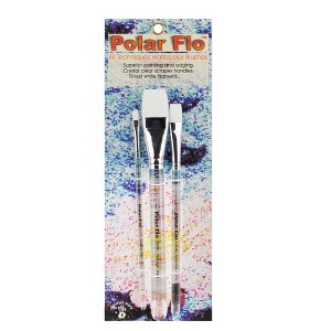 Creative Mark Polar Flo Professional Watercolor Brushes - Assorted Shape  - Short Handle, Nickel-Plated Seamless Brass Ferrule - Art Paint Brushes for - 1 of 4