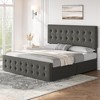 Whizmax Bed Frame with 4 Storage Drawers and Headboard, Faux Leather Upholstered Platform Bed Frame with Wooden Slats Support,  No Box Spring Needed - 4 of 4