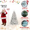 Flocked Christmas Tree with 700 UL Lights and 54 Natural Pine Cones ¨C Snowy PVC Tips, 1754 Tips, Hinged Structure, Stable Metal Stand, Easy Setup - 3 of 4