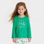 Toddler Girls' 'So Lucky' Long Sleeve T-Shirt - Cat & Jack™ Green 2T