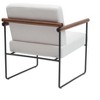 Accent Armchair – Comfortable Upholstered Lounge Chair with Curved Armrests,Chair for Living Room, Bedroom, Study, and Home Office(BEIGE) - 3 of 4