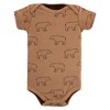 Hudson Baby Cotton Bodysuits, Brown Bear - image 4 of 4