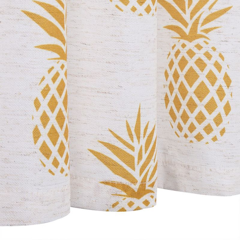 Whizmax Pineapple Print Linen Blend Kitchen Tier Curtains for Bathroom Small Half Window Cafe, 5 of 9