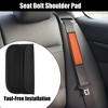Unique Bargains Universal Seat Belt Shoulder Pad Car Safety Strap Covers Neck Mat for Comfortable Driving Faux Leather Hole 9.65"x2.56" 2 Pcs - 2 of 4