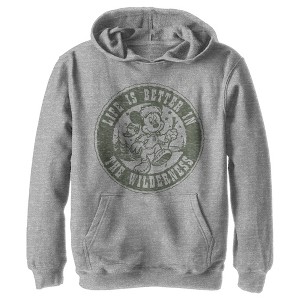 Boy's Disney Mickey Mouse Life is Better in the Wilderness Pull Over Hoodie - 1 of 4
