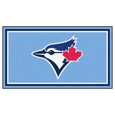 MLB Toronto Blue Jays 3'x5' Plush Area Rug - Light Blue