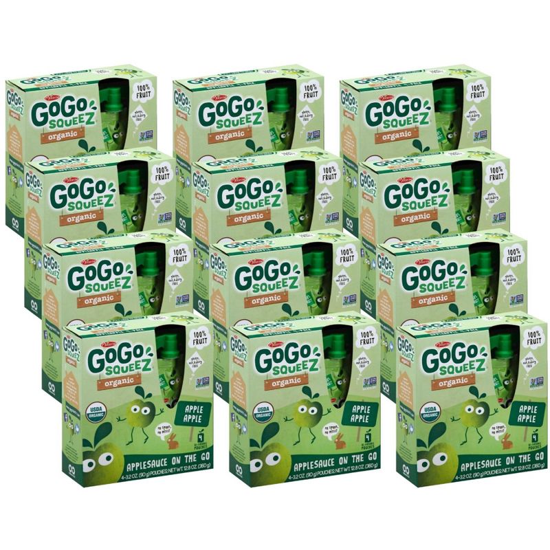 Gogo Squeez Organic Applesauce on the Go - Case of 12/4 packs, 3.2 oz, 1 of 8