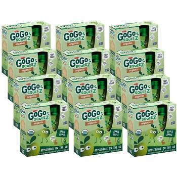 Gogo Squeez Organic Applesauce on the Go - Case of 12/4 packs, 3.2 oz
