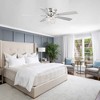 Parrot Uncle 52" Chrome Modern Crystal Ceiling Fan with Light and Remote Chrome Flush Mount Chandelier - 2 of 4