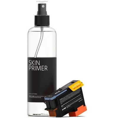 Prinker S Temporary Tattoo Color Ink Refill Set with Premium Cosmetic Full Color Ink Cartridge and Skin Primer - Compatible with Prinker S device