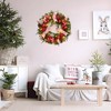 Large Christmas Wreath for Front Door, Artificial Pine Wreath for Fireplaces Porch Walls New Years Christmas Home Hanging Decor - 3 of 4
