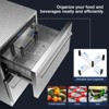 Tylza Under Counter Drawer Fridge 24 Inch, Built-in/Freestanding Beverage Refrigerator Stainless Steel Material, Fast Cooling,Black - 4 of 4