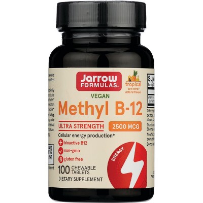 Jarrow Formulas, Inc. Vegan Methyl B-12 Ultra Strength - Tropical 2,500 mcg 100 Chwbls.