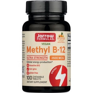 Jarrow Formulas, Inc. Vegan Methyl B-12 Ultra Strength - Tropical 2,500 mcg 100 Chwbls. - 1 of 2