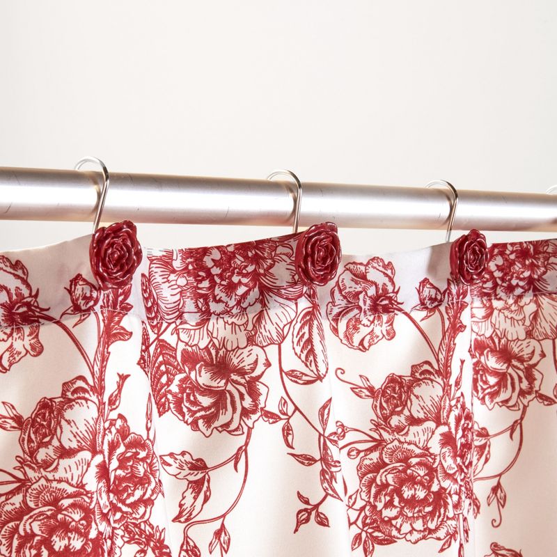 The Lakeside Collection Toile Garden Set of 12 Shower Hooks, 3 of 4
