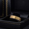 Jewelry Avalanche 8mm Stepped Black & Gold IP Hammered Tungsten Carbide Mens Wedding Band - 4 of 4